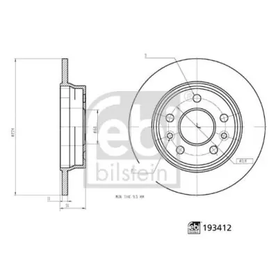 Precio Reducido Disco de freno FEBI BILSTEIN 193412